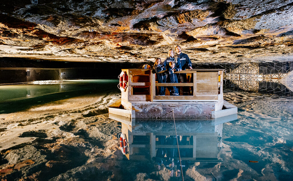 Der Spiegelsee im Salzbergwerk Berchtesgaden